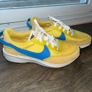 Nike Yellow and Blue Sneakers